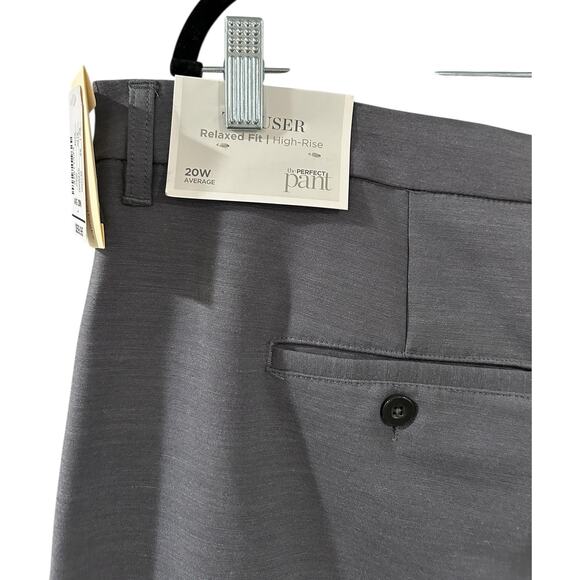 NEW CJ Banks Gray Relaxed Fit High Rise Trouser The Perfect Pant Size 20W Avg - Picture 6 of 7